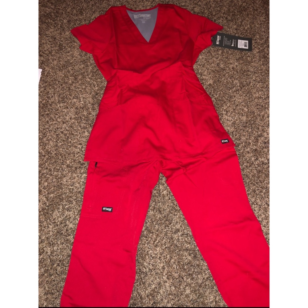 Grey’s anatomy red scrubs (set)